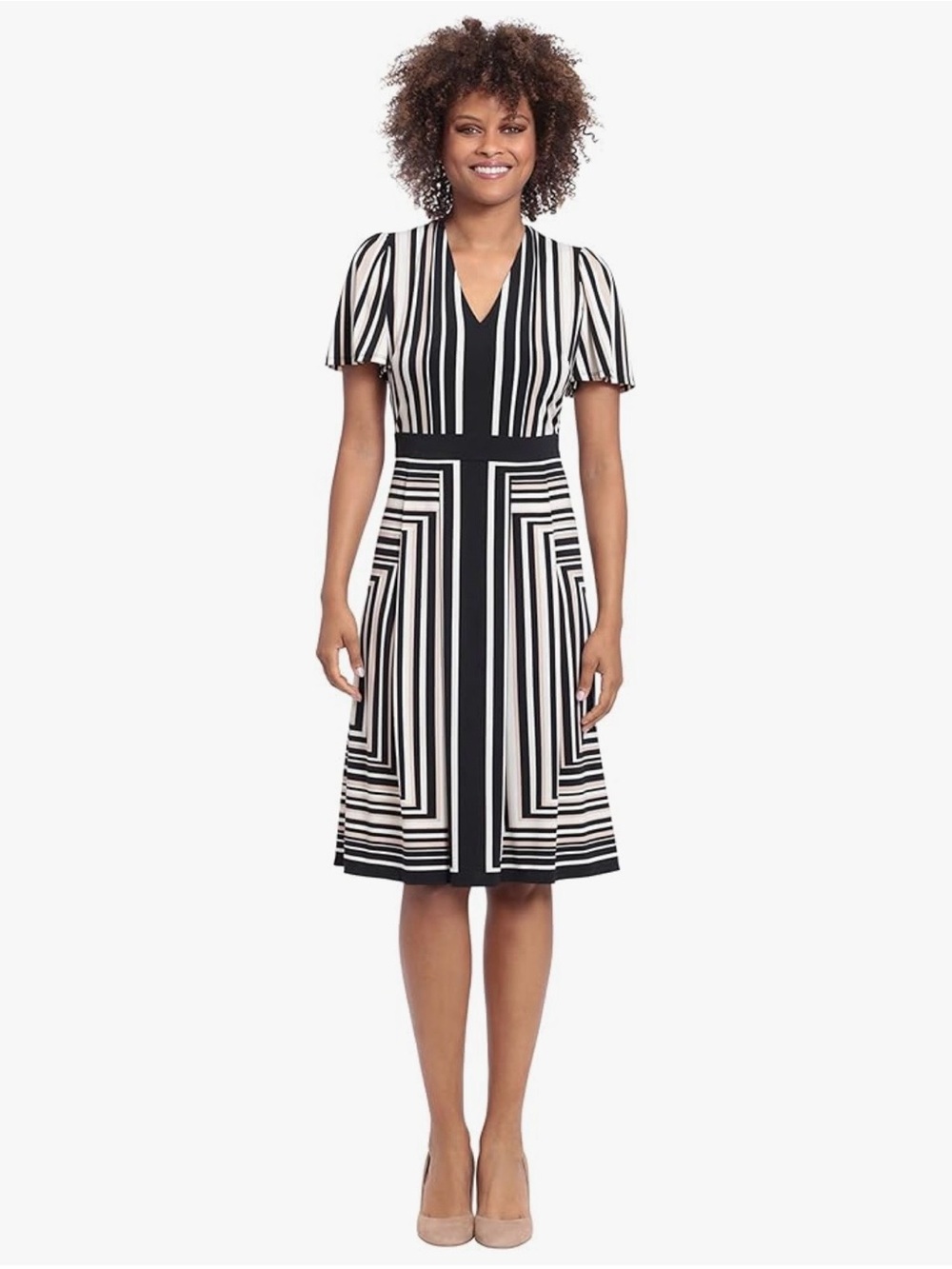 London Times women’s 14 fit and flare V-neck dress back zip from Nordstrom